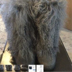Womens BearPaw Boetis ll Cow Hair Sheepskin Boots Size 6